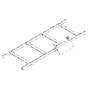 Cable Runway Radius Drop, Stringer; 1.25"W; Black