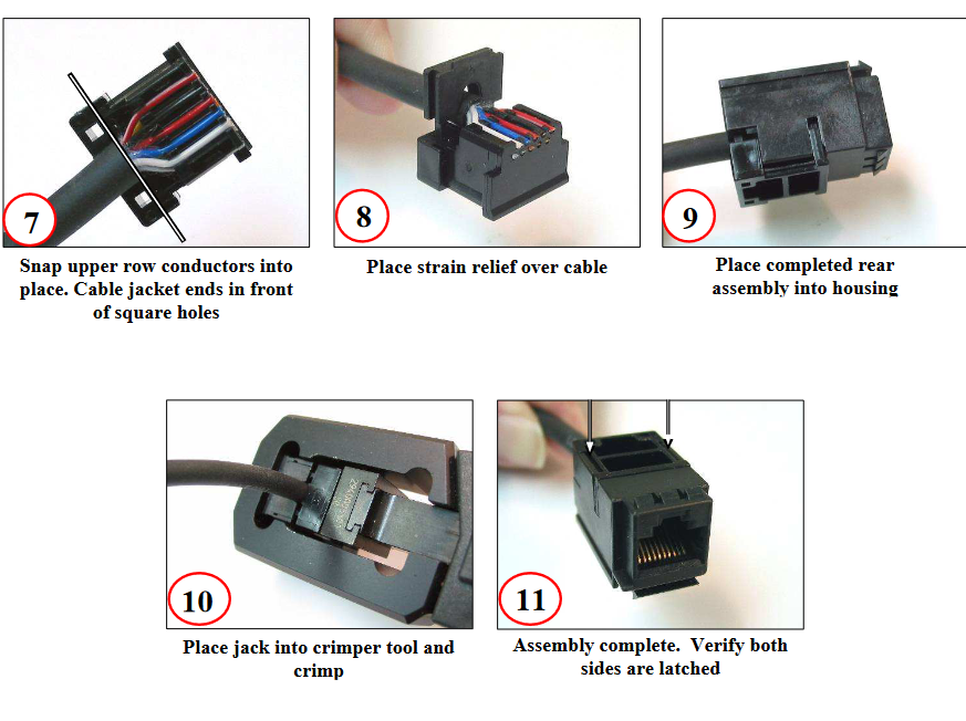 RJ45 FEMALE CABLE END PNL MT