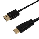 DisplayPort Male to HDMI Male Cable with Audio - 4Kx2K 60Hz - 28AWG CL3/FT4
