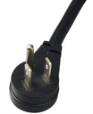 6 Outlet Power Bar - 6ft Cord, 900 Joules, 90 Degree Angle Plug - Black