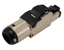 RJ45 Cat8 Shielded Male Connector (Solid or Stranded) Field Termination Tool-Less Plug
