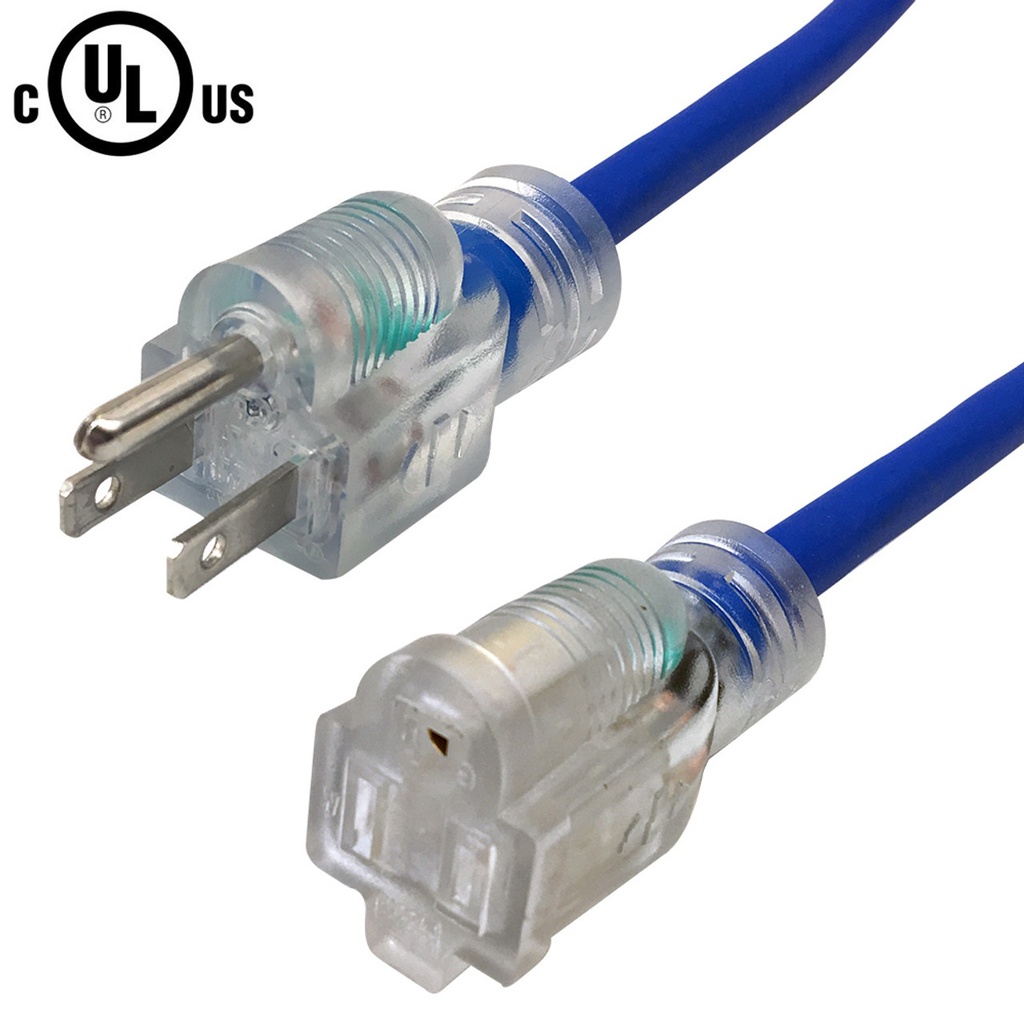 Heavy Duty Outdoor Harsh Weather Extension Cord With Power Indicator Light
