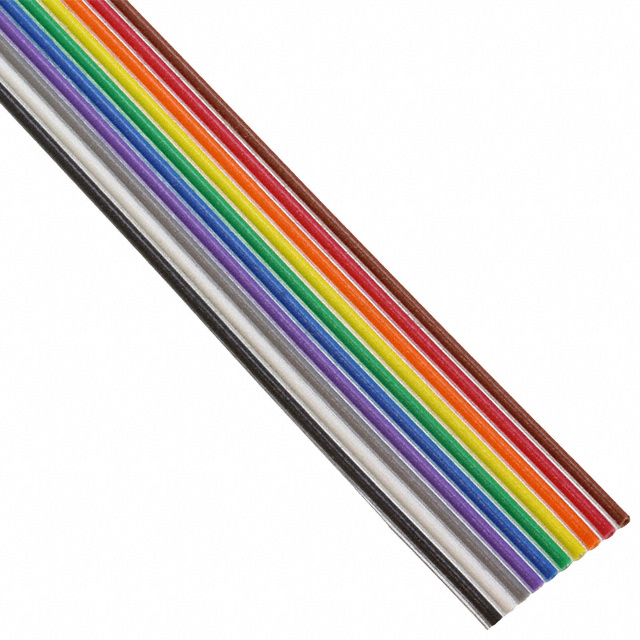 3M 3811/10 Conductor 26AWG Flat Cable Multicolor - 100'