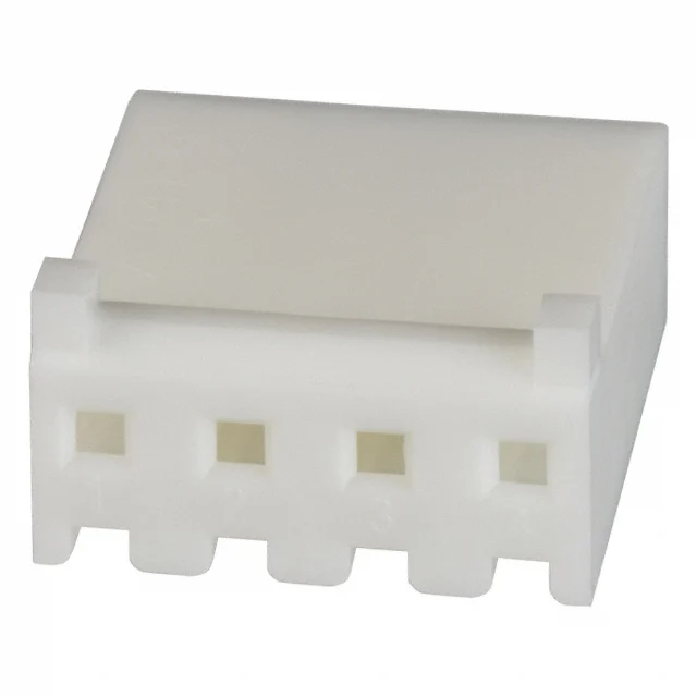 AMP 4 Position Rectangular Housing Connector Receptacle Natural 0.156" (3.96mm) 770849-4