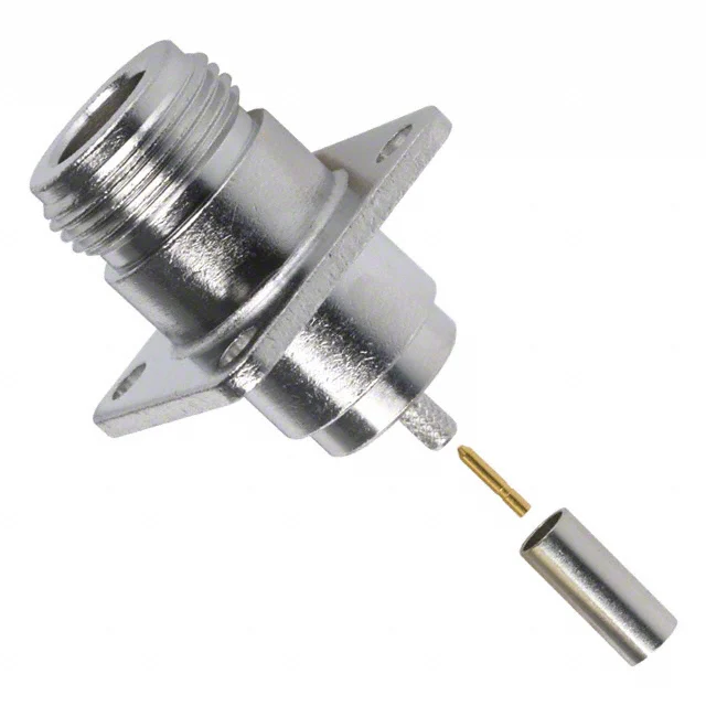 Amphenol RF 172173, N FEMALE RG174 CRIMP, PANEL MT,  N Coaxial, Straight Flanged Jack, Crimp, 50 ohm, Phosphor Bronze