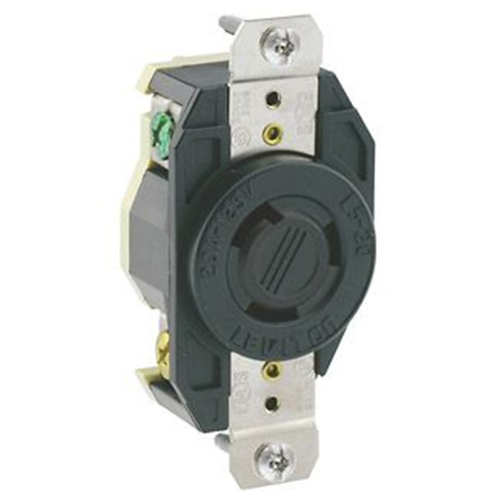 Leviton 2310 L5-20R 20 A, 125 V, prise de verrouillage encastrée, qualité industrielle