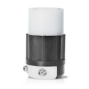NEMA L6-20R, Locking Connector, 20 Amp, 250 Volt, Industrial Grade, Black& White