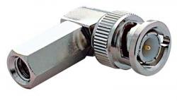 BNC mâle torsadé à angle droit (RG59)