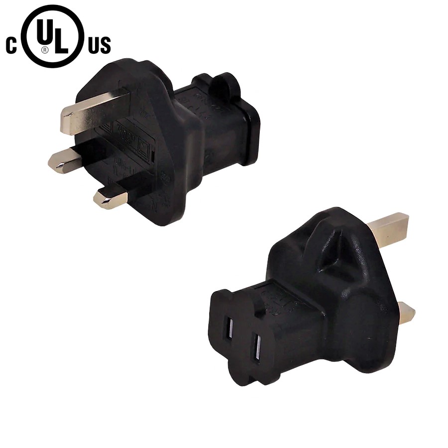 Adaptateur CA, avec prises UK BS1363 mâle à 1-15R