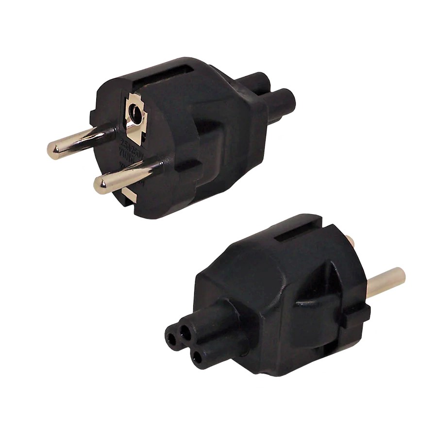 Adaptateur CA, avec prises Schucko (Euro) Mâle à C5
