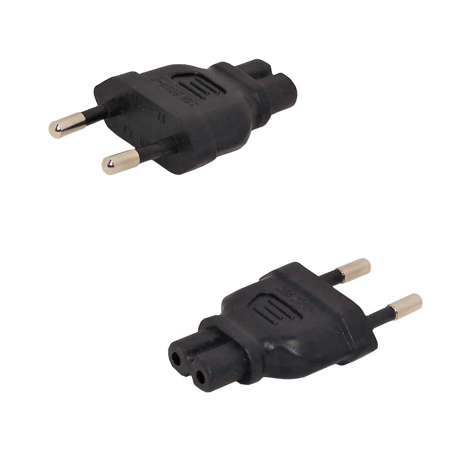 Adaptateur CA, avec prises Schucko (Euro) Mâle à C7