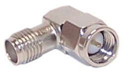 Adaptateur coudé (90 degrés) , SMA mâle à SMA femelle