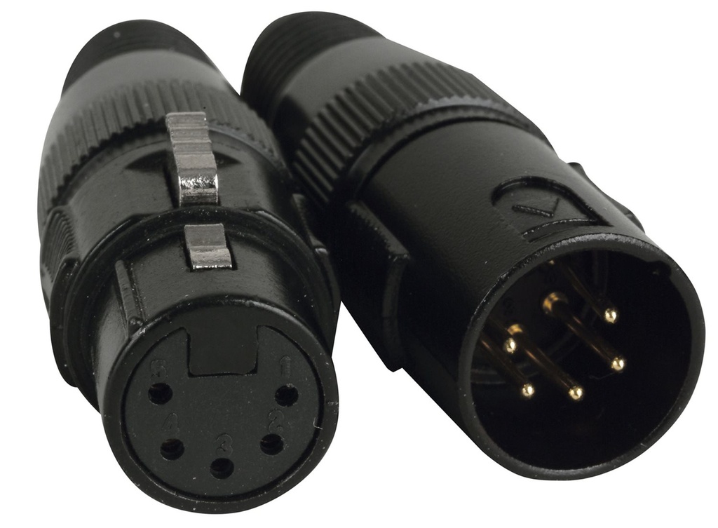 DMX 5 PIN MALE BLACK CONNECTOR