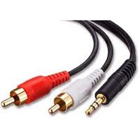 Adaptateur "Y" 3.5mm Mini Stéreo à 2 RCA Mâle 