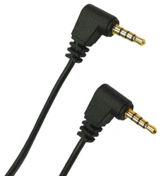 Mini (3.5mm) 4 Pole 90 Degree Male/Male Audio cables 