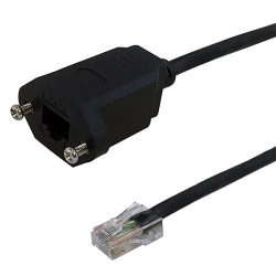 Câble CAT6, prise mâle RJ45 à RJ45 femelle montage sur panneau, 