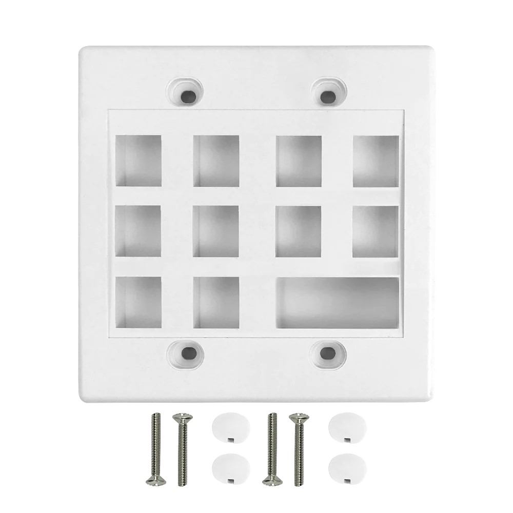 Double Gang Combination Wall Plate