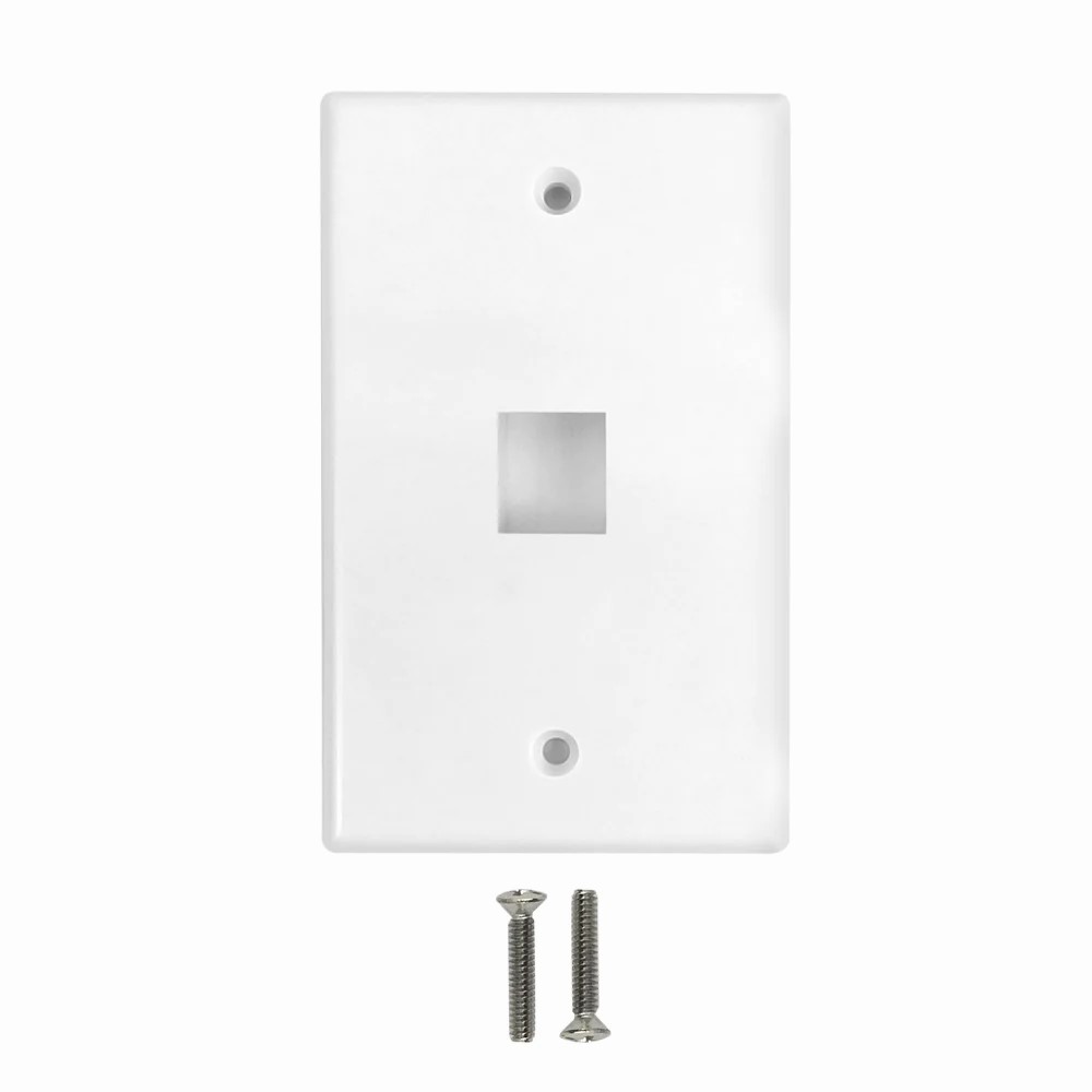 1 to 6 Keystone WRaw materials Plate for RJ45 RJ11 RJ12 RCA & F-Type Jacks