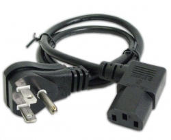 Power Cord 5-15P Down Angle C13 Right Angle 