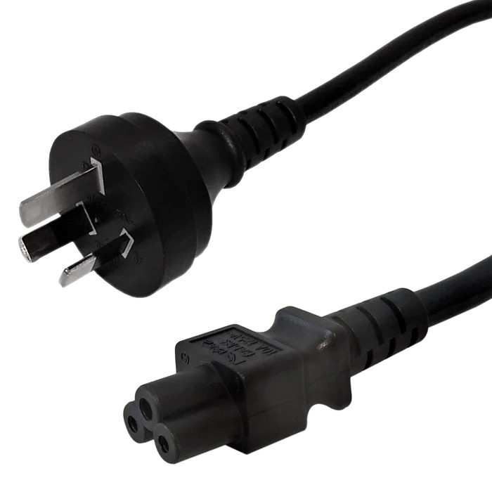 Power Cord AS3112 (Australia) to IEC C5 - H05VV-F 0.75 (5A 250V)