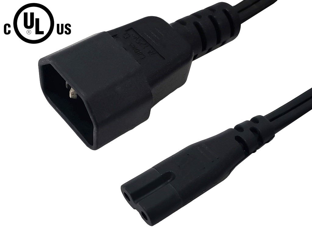Power Cord IEC C14 to IEC C7 - 18AWG