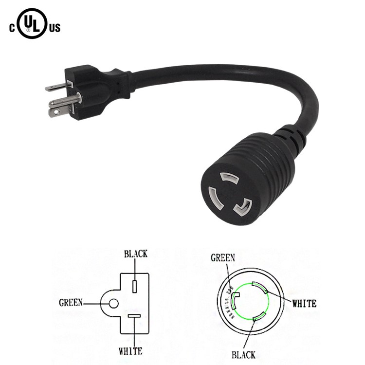 Power Cord NEMA 6-20P to NEMA L6-20R 12AWG