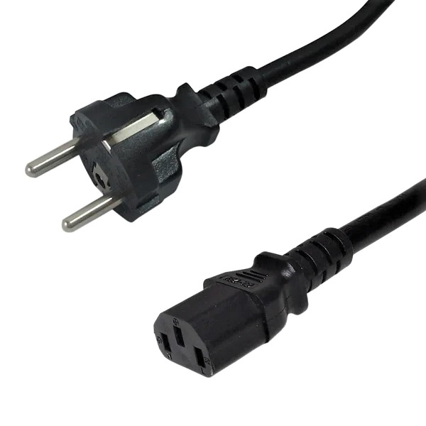 Power Cord SCHUKO CEE 7/7 (Euro) to IEC-C13 - H05VV-F 1.0 (10A 250V)