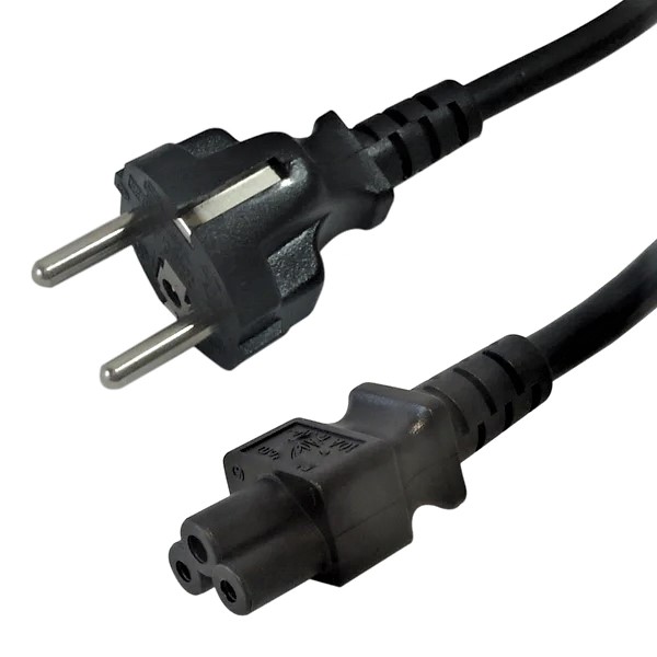 Power Cord SCHUKO CEE 7/7 (Euro) to IEC C5 - H05VV-F 0.75 (2.5A 250V)