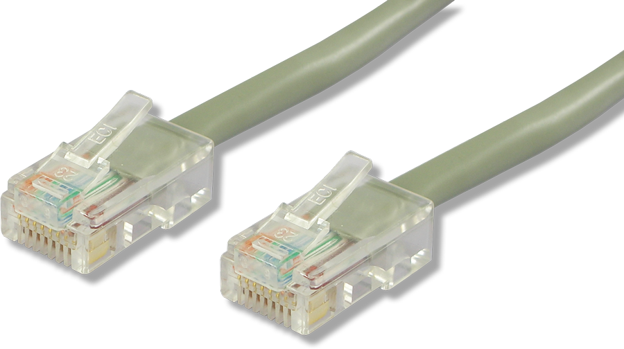 RJ45 Straight Male Male Round CAT3 TELCO
