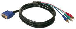 Câble VGA vers vidéo composante YCrCb HD15 mâle vers 3 x RCA mâle