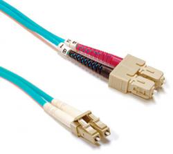 OM4 50µ Multimode Duplex OFNR Câble fibre optique, LC/SC, SC/SC