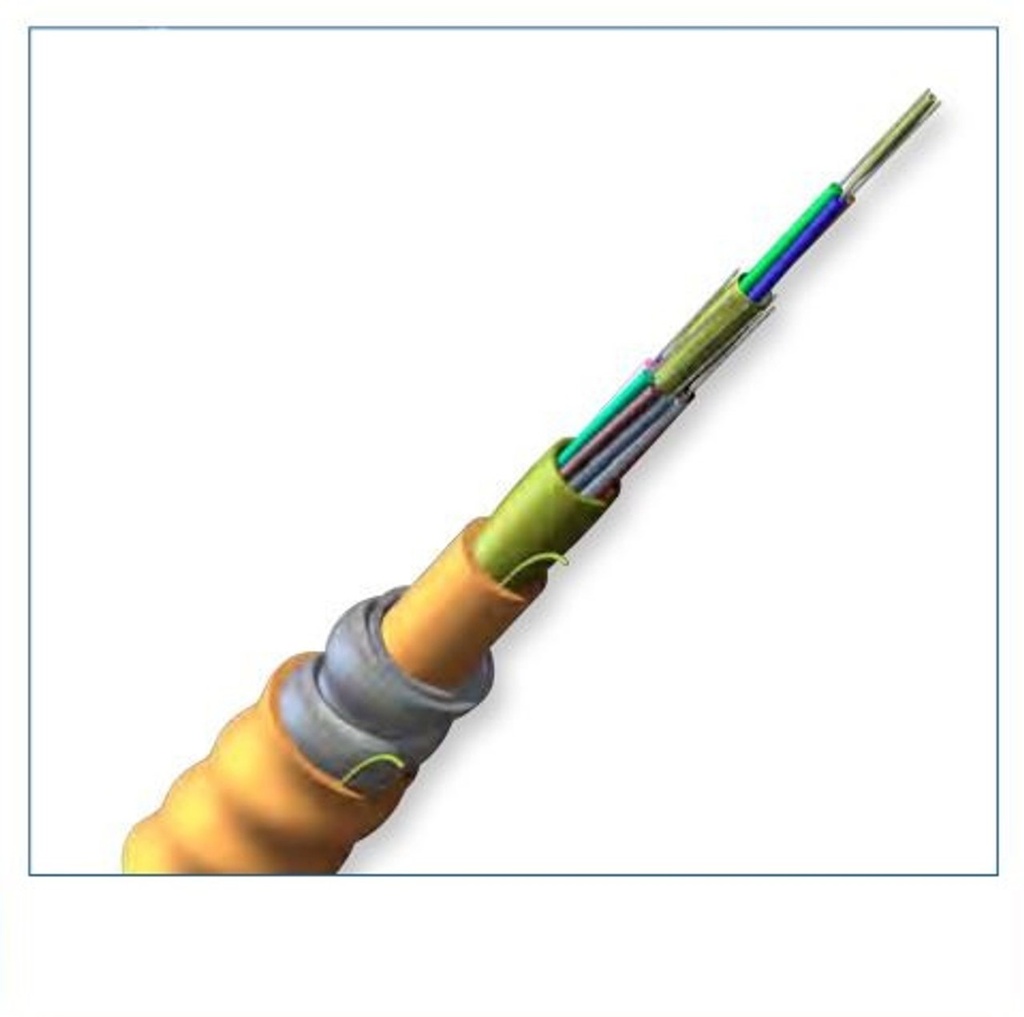 Câble blindé à verrouillage serré MIC, colonne montante, 12 fibres, multimode 62,5 µm (OM1) 012K81-33130-A1 (prix/pied)