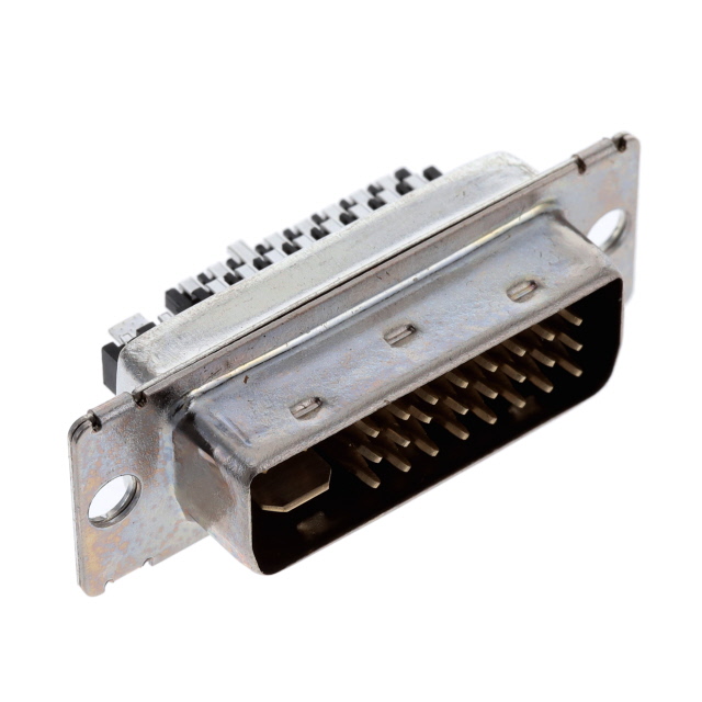 DVI-I Male Solder Connector, Gold Flash Nickel Plated Shell