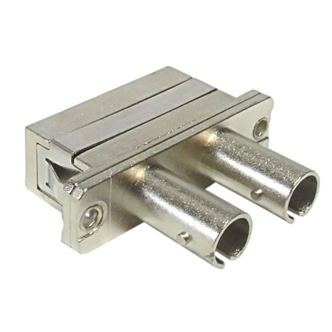 ST/SC Fiber Hybrid Adapter F/F SM/MM Duplex Ceramic Panelmount, Metal