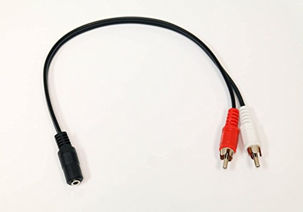3.5mm Female to 2x RCA Male Adapter