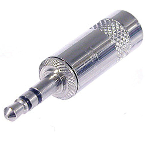 Prise mâle stéréo en nickel de 3,5 mm 