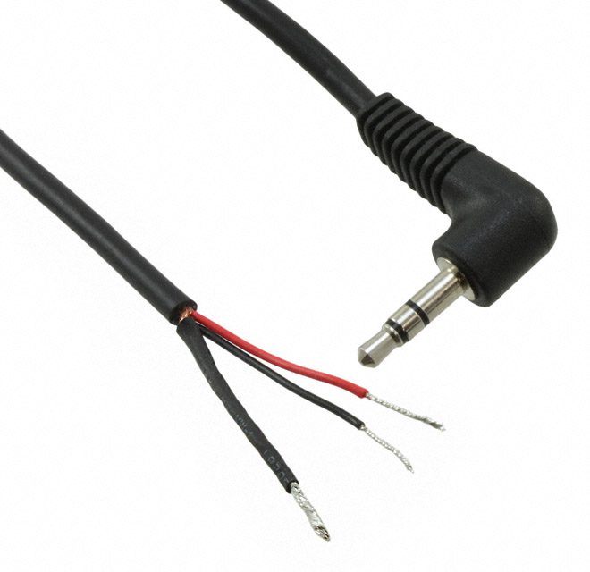 Câble 3.5mm angle droit vers ouvert 6 pieds