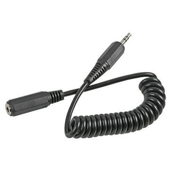 Coiled Stereo Extension Cable, 3.5mm Plug to 3.5mm Socket