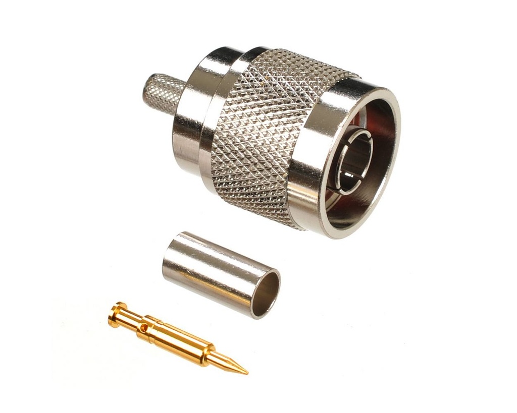 N-Type Male Crimp Connector for RG58 (LLR-195) 50 Ohm