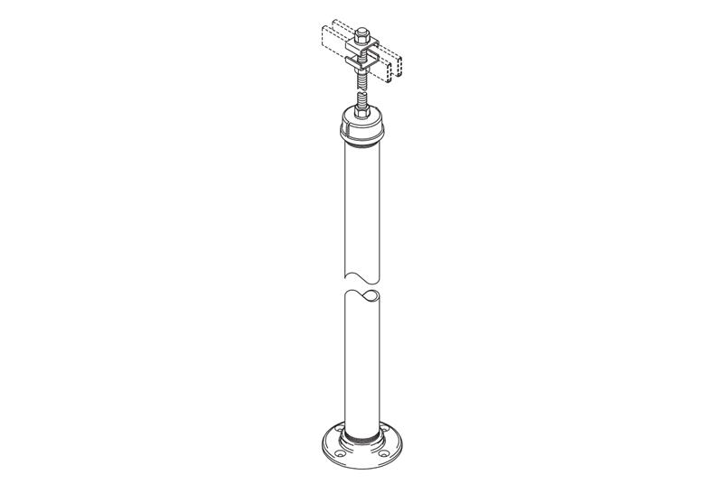 RWY TALL PIPE STAND 2"x85" BLK