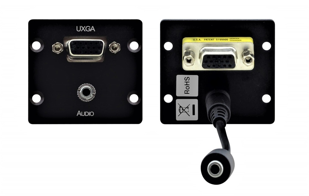 HD15  & 3,5 mm Audio stéréo Insertion de plaque murale