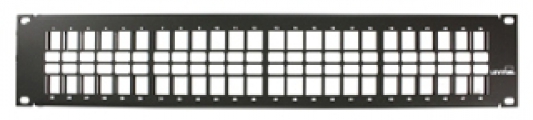 Flat QUICKPORT™ Patch Panel, 48-Port, 2RU, Black