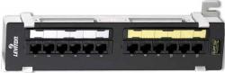 Cat6 Flat Universal Patch Block, 12-Port, Black Leviton