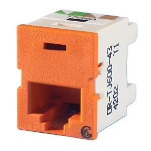 ORTRONICS Clarity 6 TracJack, T568A/B, 180 degree, ORANGE 
