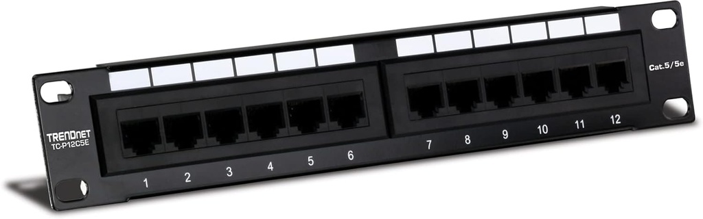 12 PORT CAT5E UNSHIELDED PANEL