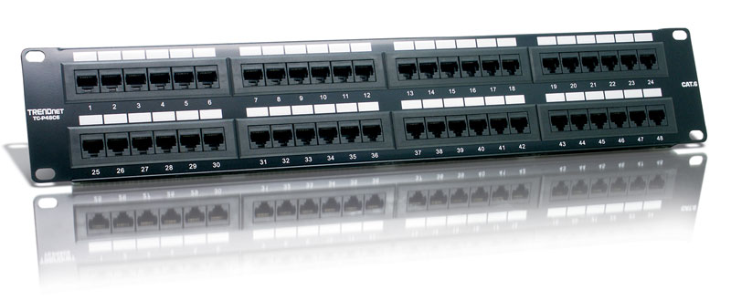 Panneaux de raccords 48 Ports CAT5E - Terminaison type 110
