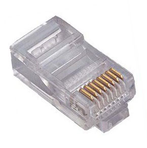 RJ45 Plug Modular Connector for Round Stranded Cable (8P 8C) - 10 PK