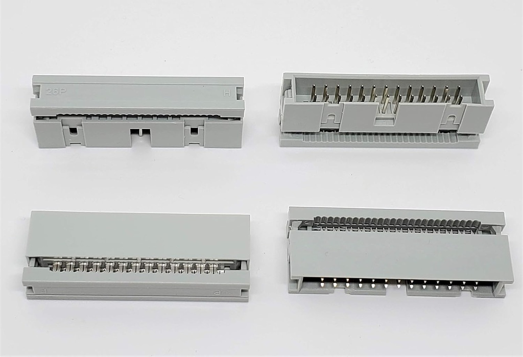 2X13 26 Pin Dual Rows 2.54mm SHROUDED IDC Male HEADER, 26 Pins IDC Crimp Connectors 