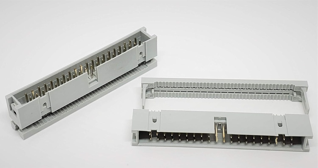  2X20 40P Dual Rows 2.54mm SHROUDED IDC Male HEADER, 40 Pins IDC Crimp Connectors 