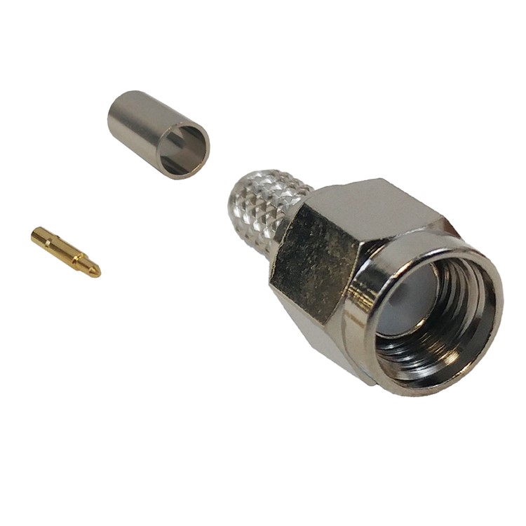 Connecteur SMA mâle à sertir pour RG58 (LMR-195) 50 Ohm